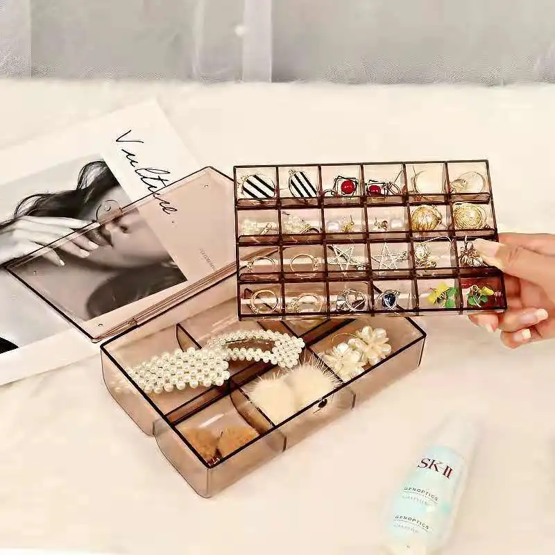 Exquisite Transparent Jewelry Box, Earrings, Necklaces, Bracelets, Earrings, Split Convenient Box, Dust-proof Storage Box,
Exquisite Transparent Jewelry Box, Earrings, Necklaces, Bracelets, Earrings, Split Convenient Box, Dust-proof Storage Box,