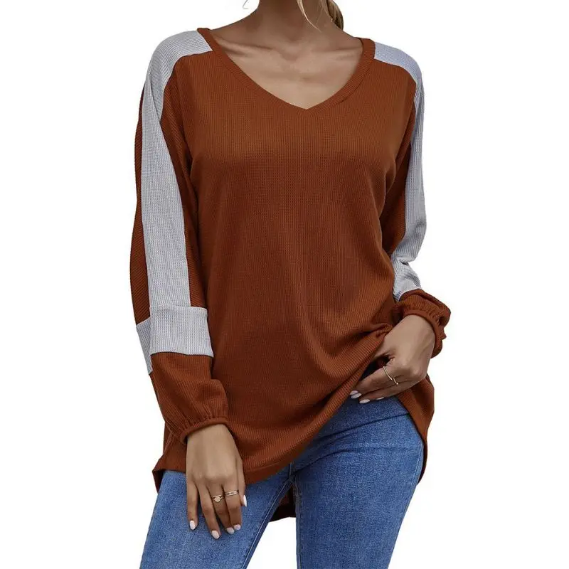 Women's Original Casual And Comfortable V-neck Long-sleeved T-shirt Slim Patchwork Commuter PulloversTop Women's Clothing
Women's Original Casual And Comfortable V-neck Long-sleeved T-shirt Slim Patchwork Commuter PulloversTop Women's Clothing