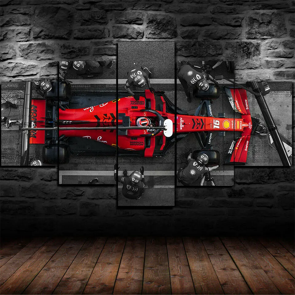 No Framed Canvas 5Pcs Charles N f1 Ferrari Pit Stop Sports Car Wall Art Posters Prints Pictures Paintings Home Decor Decorations
No Framed Canvas 5Pcs Charles N f1 Ferrari Pit Stop Sports Car Wall Art Posters Prints Pictures Paintings Home Decor Decorations