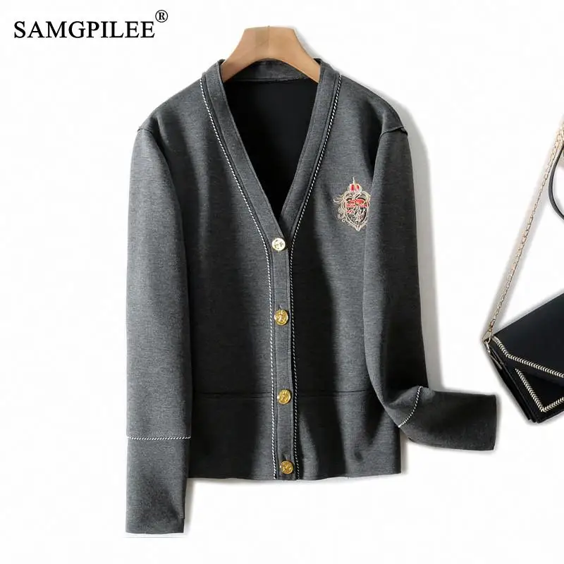 Куртка SAMGPILEE женская короткая, хлопковый удобный однобортный Кардиган с вышивкой в Корейском стиле, осень 4XL, 2021
Куртка SAMGPILEE женская короткая, хлопковый удобный однобортный Кардиган с вышивкой в Корейском стиле, осень 4XL, 2021