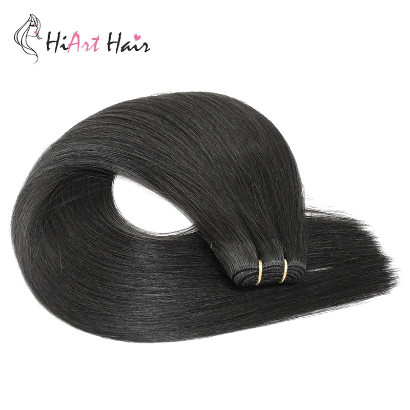 HiArt 100 г человеческие волосы для наращивания 100% Remy с двойным нарисованным краем 2020