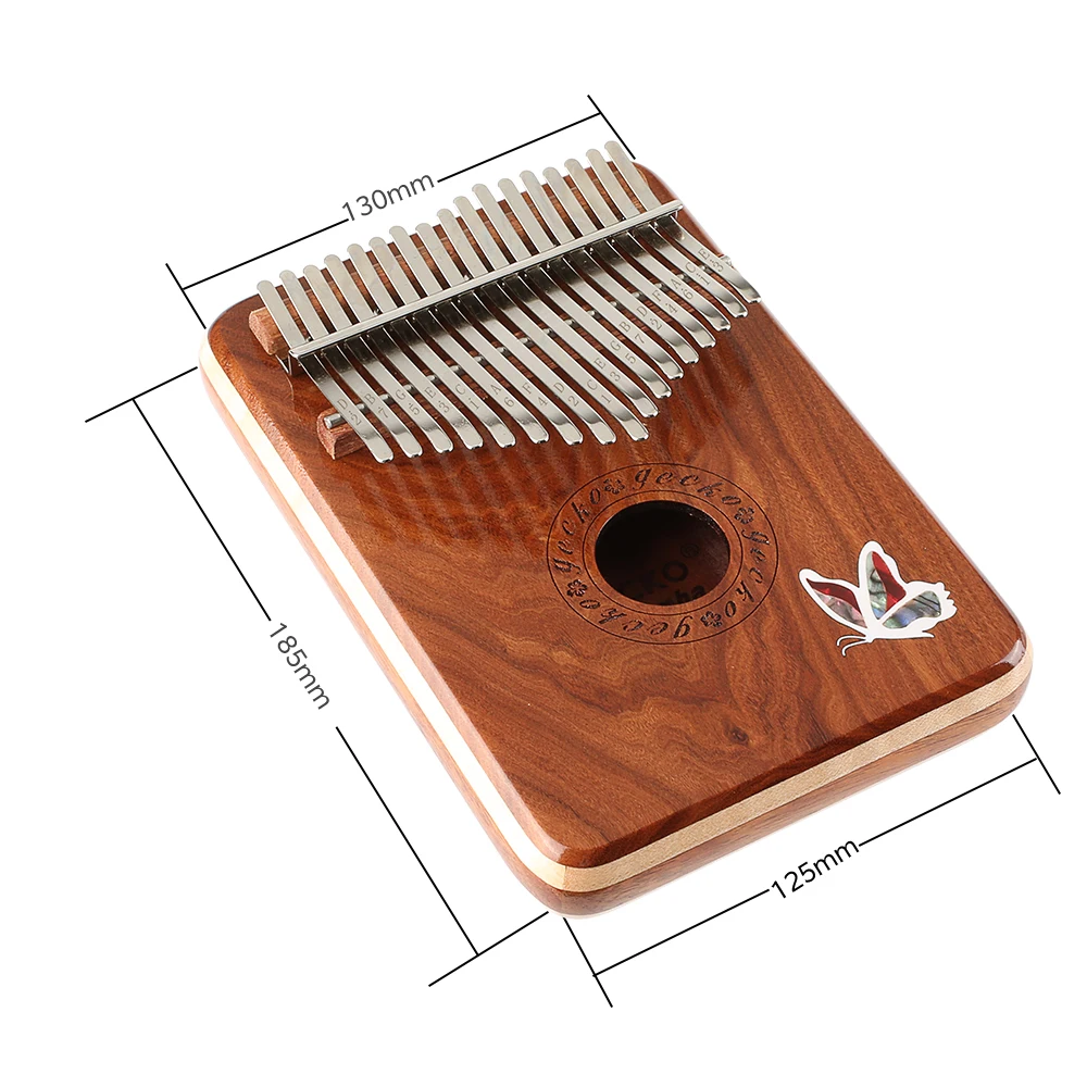 Пианино для большого пальца GECKO Kalimba K17SD 17 клавиш импортное твердое красное