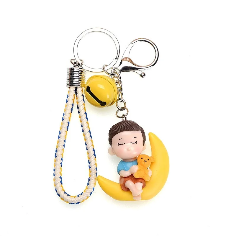 Creative cartoon cute doll key chain small fresh moon key chain for men and women common couple key chain
Creative cartoon cute doll key chain small fresh moon key chain for men and women common couple key chain