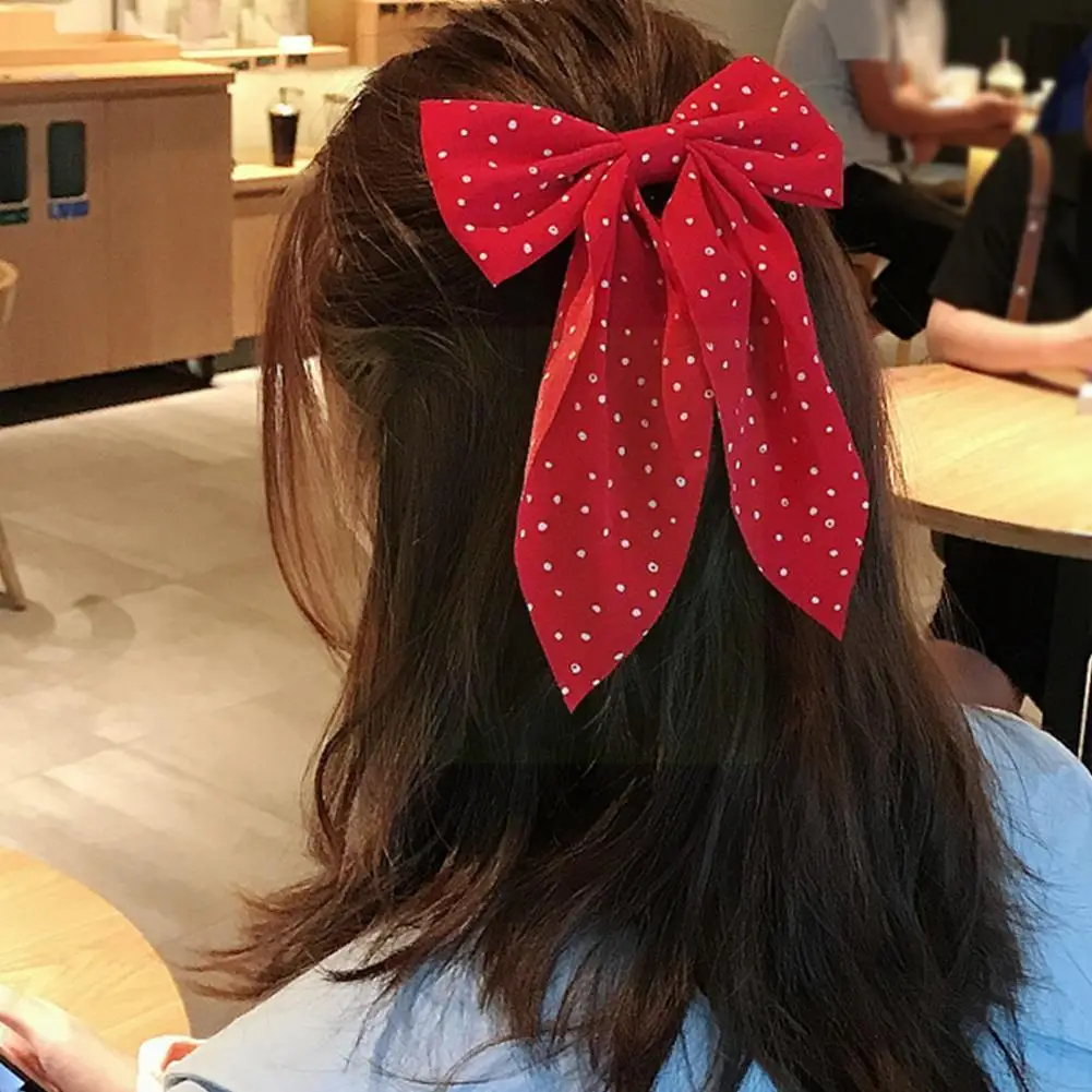 Ribbon Bow With Clips Elegant Wave Point Double Layer Bowknot Girls For Women Clip Hair Hair Hot Hairpins Accessories New H1E4
Ribbon Bow With Clips Elegant Wave Point Double Layer Bowknot Girls For Women Clip Hair Hair Hot Hairpins Accessories New H1E4