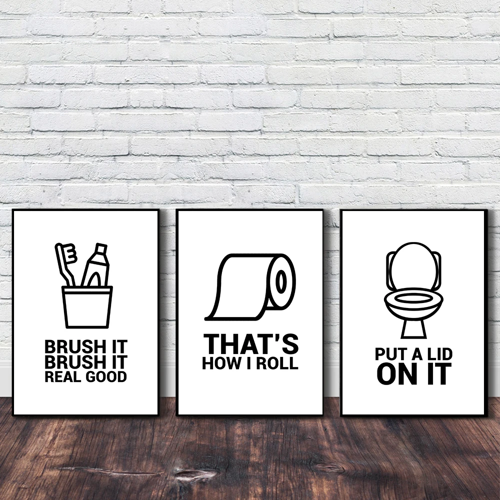 Minimalist Black and White Bathroom Supplies Canvas Painting Wall Nordic Posters and Prints Wall Pictures for Living Room Decor
Minimalist Black and White Bathroom Supplies Canvas Painting Wall Nordic Posters and Prints Wall Pictures for Living Room Decor