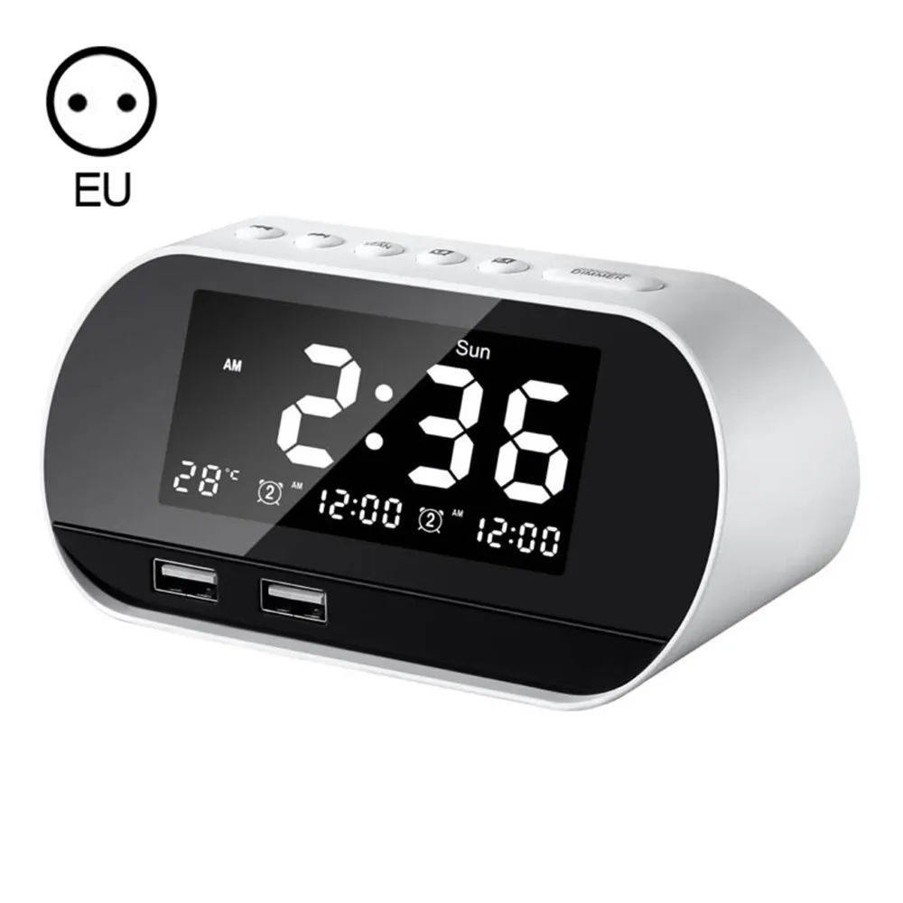 Dual USB Charging Alarm Clock Smart Wireless Radio LCD Calendar Temperature Display for Bedroom Desktop
Dual USB Charging Alarm Clock Smart Wireless Radio LCD Calendar Temperature Display for Bedroom Desktop