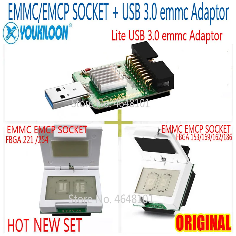 2022 новый оригинальный Lite USB3.0 SuperSpeed eMMC Reader + EMMC/EMCP Socket( FBGA 153/169/162/186 221/254) для UFI BOX |