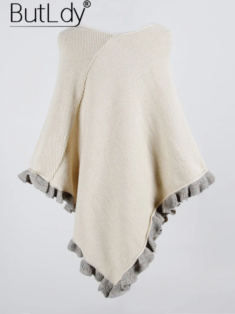 O-neck Ruffles Poncho Cape Women Stitching 2019 Autumn Winter New Style Pullovers Womens Capes Long Sleeve Solid Poncho
O-neck Ruffles Poncho Cape Women Stitching 2019 Autumn Winter New Style Pullovers Womens Capes Long Sleeve Solid Poncho