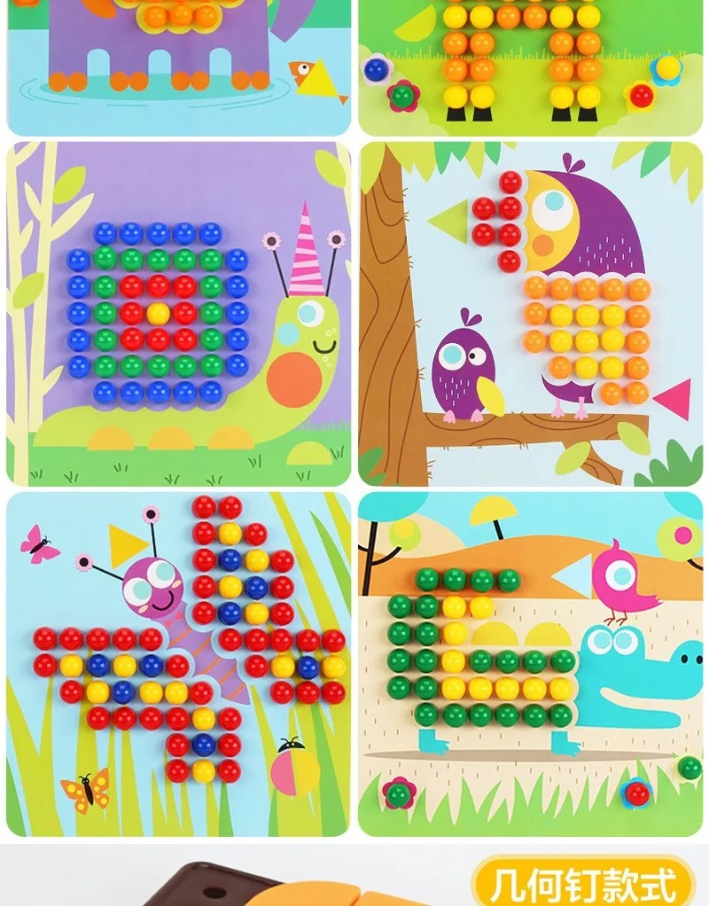 2 Type Mushroom Nail Animal Puzzle Game Toys for Children Early Learning Educational Toys for Kids Parent-child Interactive Game
2 Type Mushroom Nail Animal Puzzle Game Toys for Children Early Learning Educational Toys for Kids Parent-child Interactive Game