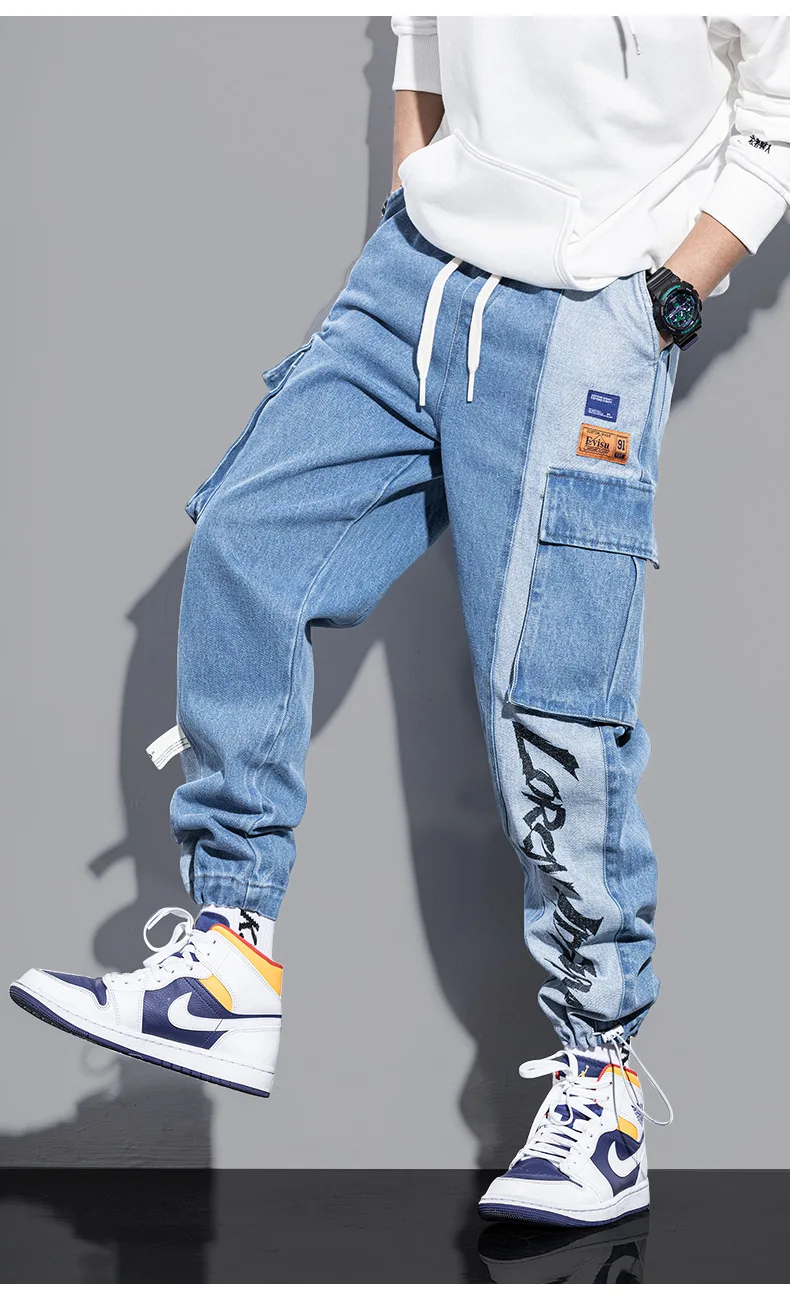 Fashion Hip Hop Loose Pants Jeans Baggy Cargo Pants Mens Autumn Hip Hop Trousers Males High Street Pants Streetwear 
Fashion Hip Hop Loose Pants Jeans Baggy Cargo Pants Mens Autumn Hip Hop Trousers Males High Street Pants Streetwear