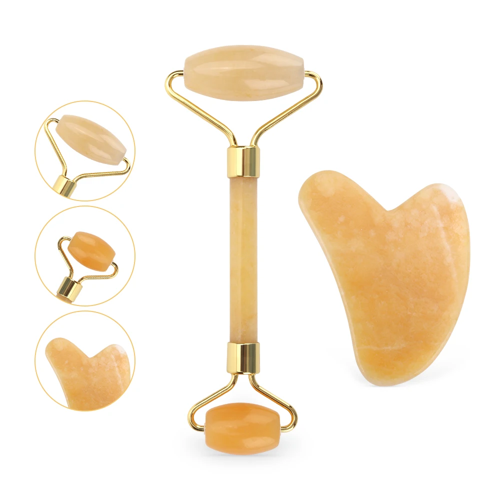 Natural Facial Massager Guasha Jade Roller Gua Sha Scraper Set Face Lift Beauty Slimming Roller Jade Stone Face Massage Tools
Natural Facial Massager Guasha Jade Roller Gua Sha Scraper Set Face Lift Beauty Slimming Roller Jade Stone Face Massage Tools