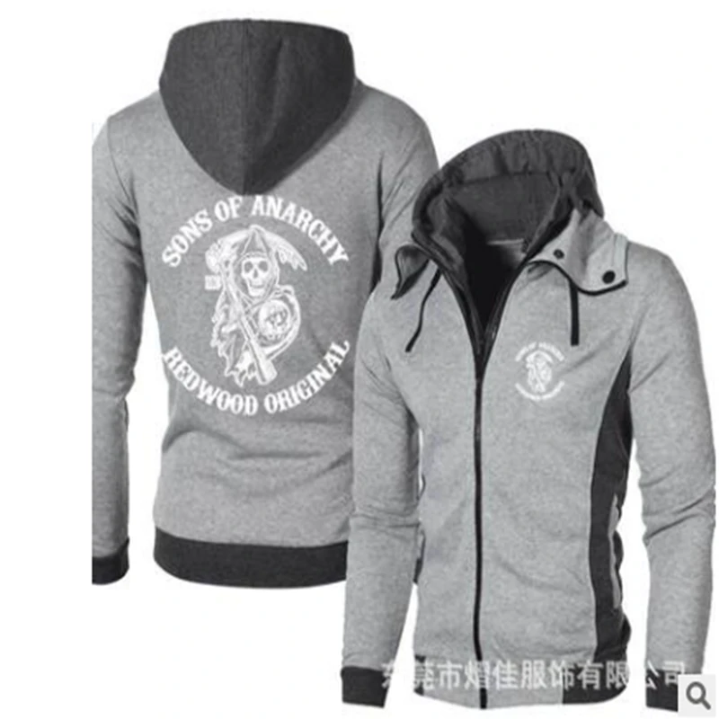 New Men's Soa Sons of Anarchy Logo Outdoor Sweatshirts Casual Male Jackets Fleece Warm Hoodies High Quality SportWear
New Men's Soa Sons of Anarchy Logo Outdoor Sweatshirts Casual Male Jackets Fleece Warm Hoodies High Quality SportWear