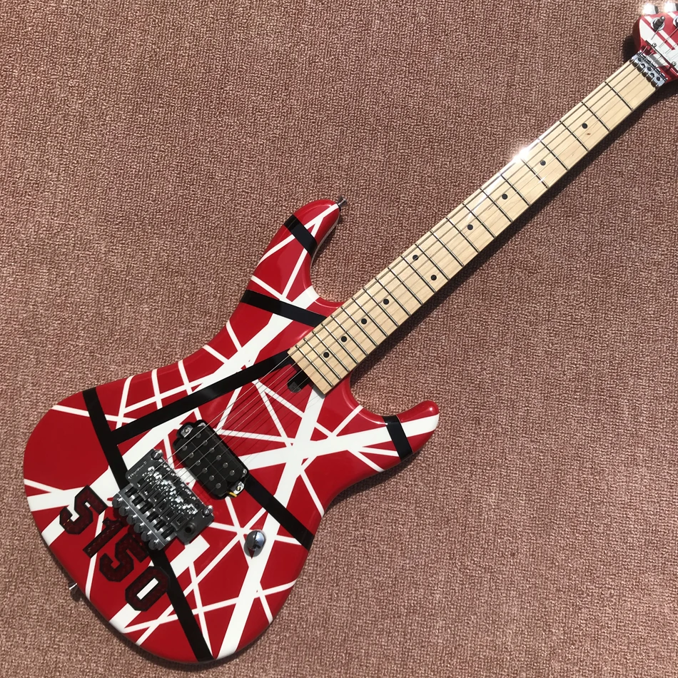 

2021 High quality Eddie Van Halen striped guitar TRIBUTE, electric guitar Frankie / 5150 quality aged guitar