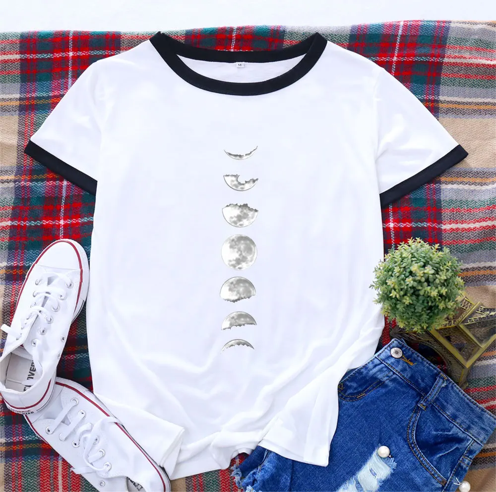 JUNSRM Cotton Women T shirt Short-sleeved for Girl Casual Soft Female Plus Size Top Moon Printing Summer Tshirt
JUNSRM Cotton Women T shirt Short-sleeved for Girl Casual Soft Female Plus Size Top Moon Printing Summer Tshirt