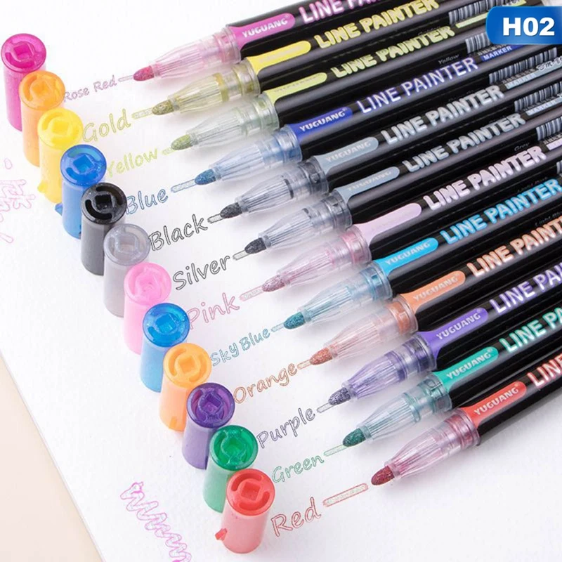 8/12 Colors Double Lines Art Markers Out line Pen Stationery Round Nip Art Drawing Pens for Calligraphy Lettering Scrapbooking
8/12 Colors Double Lines Art Markers Out line Pen Stationery Round Nip Art Drawing Pens for Calligraphy Lettering Scrapbooking