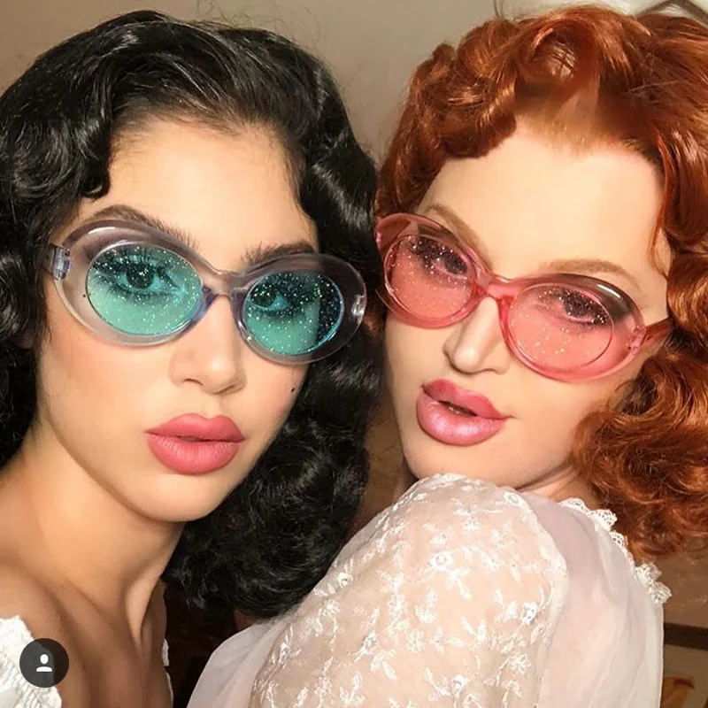 2022 Oval Sunglasses Women Colorful Candy Clear Sun Glasses Men Sequin Red Pink Eyewear Kurt Cobain Glasses Clout Goggles
2022 Oval Sunglasses Women Colorful Candy Clear Sun Glasses Men Sequin Red Pink Eyewear Kurt Cobain Glasses Clout Goggles