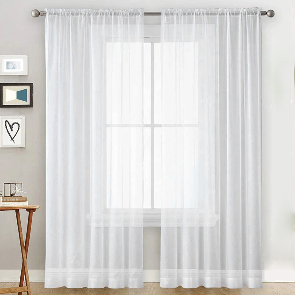 Transparent Window Sheer Rod Pocket Tulle Sheer Light Filtering Drapes For Living Room The Bedroom ModernMulti Color Size
Transparent Window Sheer Rod Pocket Tulle Sheer Light Filtering Drapes For Living Room The Bedroom ModernMulti Color Size