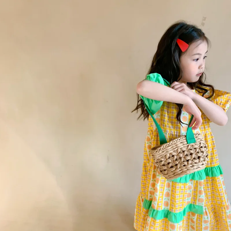 Children Dresses 2021 Summer Girls Contrast Stitched Short Sleeve Pleated Dress Toddler Baby Floral Cotton Fashion Clothes
Children Dresses 2021 Summer Girls Contrast Stitched Short Sleeve Pleated Dress Toddler Baby Floral Cotton Fashion Clothes