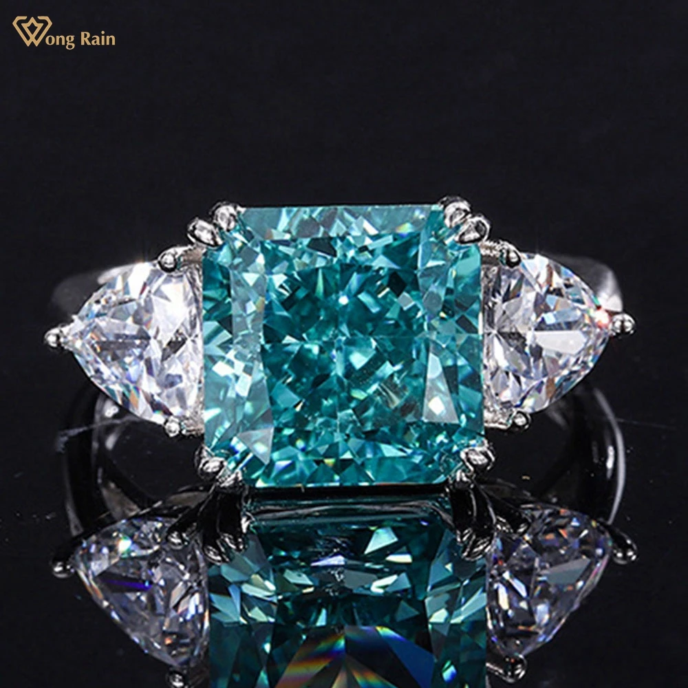 Wong Rain 925 Sterling Silver Radiant Cut Created Moissanite Gemstone Wedding Engagement Elegant Ring For Women Fine Jewelry
Wong Rain 925 Sterling Silver Radiant Cut Created Moissanite Gemstone Wedding Engagement Elegant Ring For Women Fine Jewelry