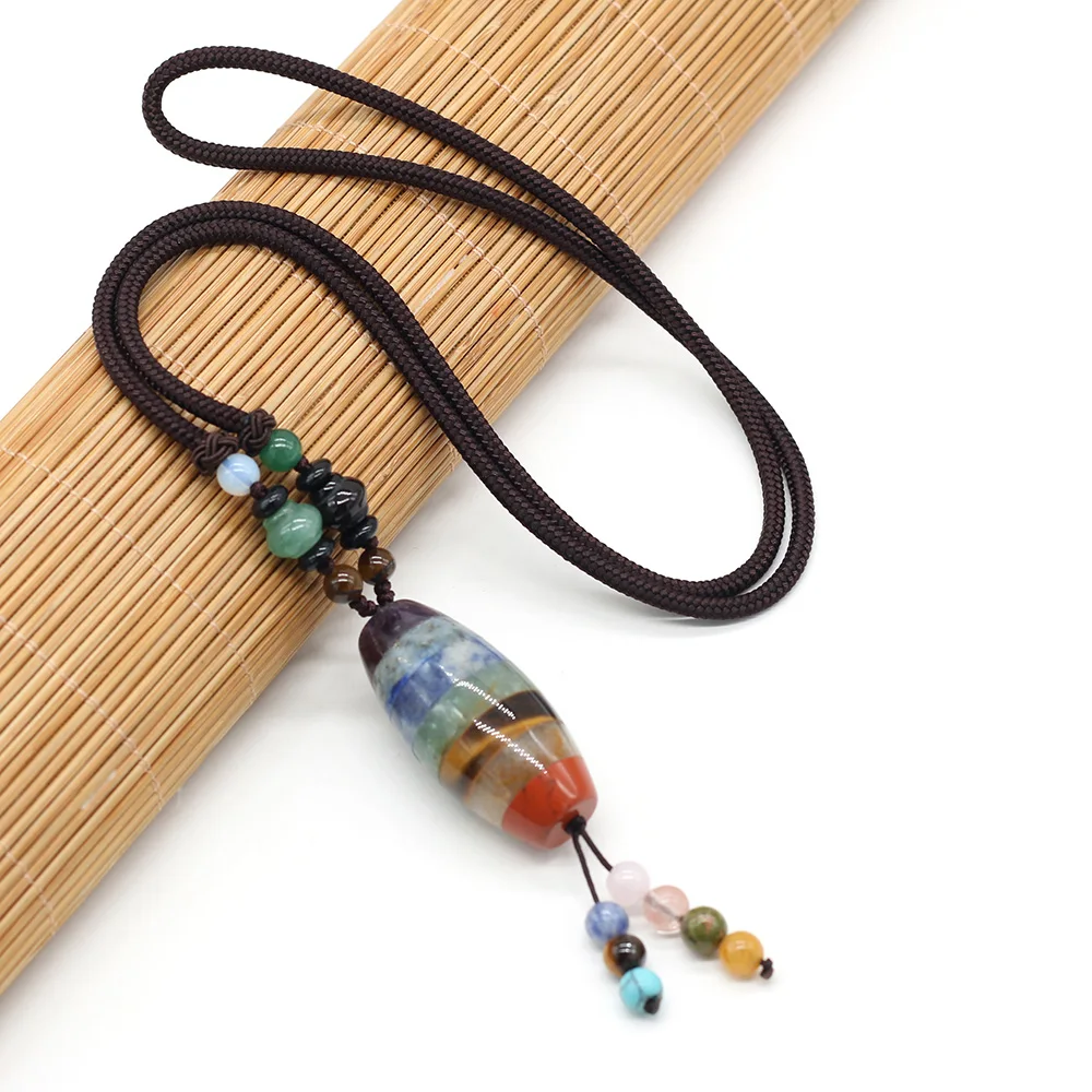 Wholesale Natural Stone Pendant Necklaces Chokers Bohemian Jewelry Simple Design Stone Necklaces for Women Men 70cm
Wholesale Natural Stone Pendant Necklaces Chokers Bohemian Jewelry Simple Design Stone Necklaces for Women Men 70cm