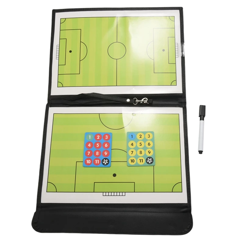Portable Trainning Assisitant Equipments Football Soccer Tactical Board 2.5 Fold Leather Useful Teaching Board
Portable Trainning Assisitant Equipments Football Soccer Tactical Board 2.5 Fold Leather Useful Teaching Board