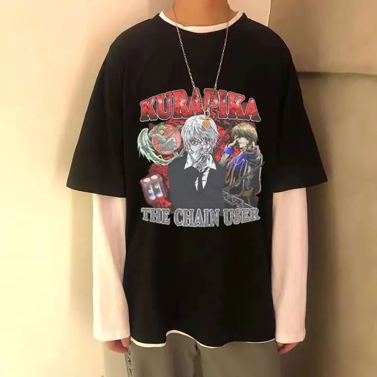 Japan Anime HUNTER×HUNTER T-shirt Kurapika The Chain User Premium Harajuku Print Tee Clothes Manga Men Women Fashion Tshirt Tops
Japan Anime HUNTER×HUNTER T-shirt Kurapika The Chain User Premium Harajuku Print Tee Clothes Manga Men Women Fashion Tshirt Tops