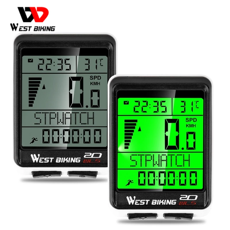 WEST BIKING LED Bicycle Computer Bike Speedometer 5 Language Wireless Bike Odometer Waterproof Cycling Bicycle Speedometer 
WEST BIKING LED Bicycle Computer Bike Speedometer 5 Language Wireless Bike Odometer Waterproof Cycling Bicycle Speedometer