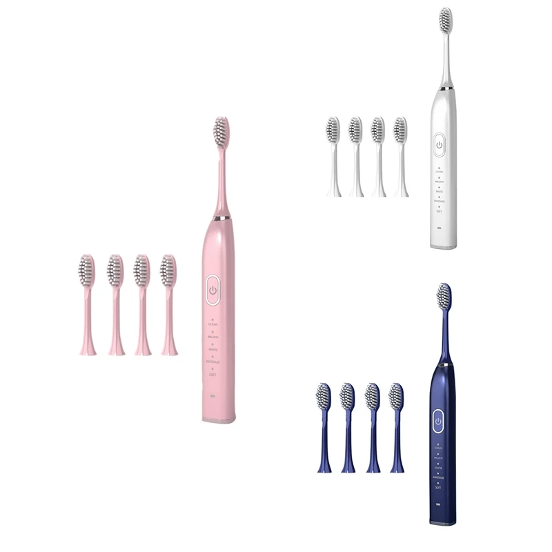 Ultrasonic Electric Toothbrush USB Rechargeable 5 Modes Toothbrush Waterproof Whitening Teeth Brush
Ultrasonic Electric Toothbrush USB Rechargeable 5 Modes Toothbrush Waterproof Whitening Teeth Brush
