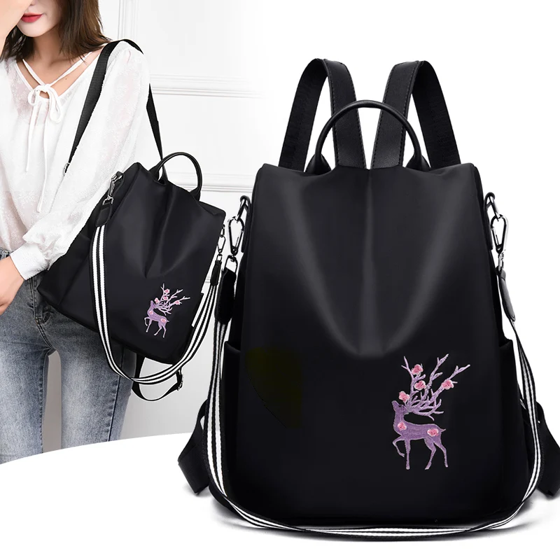 Chic Fawn Embroidery Shoulder Bag 2021 Trend Women Designer Nylon Backpack Elegant Female Multifunctional Travel Rucksack Bulsos
Chic Fawn Embroidery Shoulder Bag 2021 Trend Women Designer Nylon Backpack Elegant Female Multifunctional Travel Rucksack Bulsos