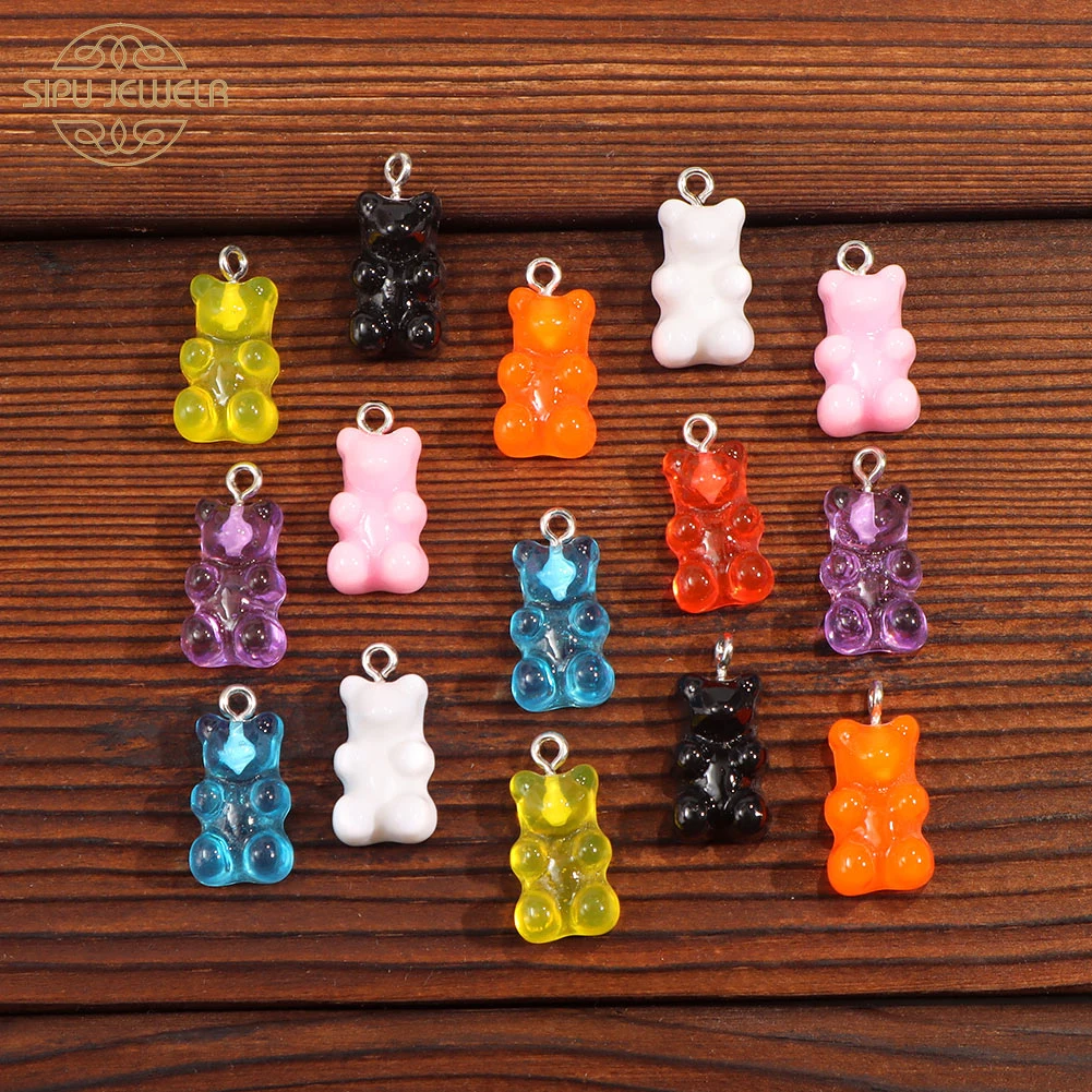 10Pcs/lot Colorful Transparent Rsin Bear Charms DIY Jewellery Making For Necklace Earring Bracelet Bear Animal Jewelry Supplies
10Pcs/lot Colorful Transparent Rsin Bear Charms DIY Jewellery Making For Necklace Earring Bracelet Bear Animal Jewelry Supplies
