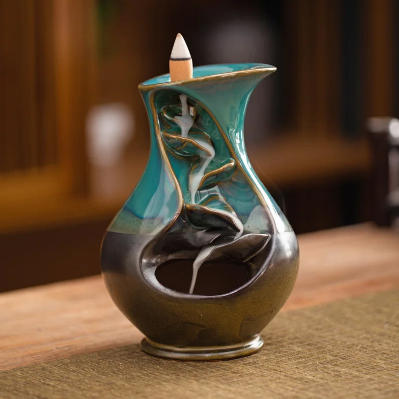 Green Vase Incense Bunner Backflow Aromatherapy Furnace Waterfall Censer Holder Decoration for Home Office
Green Vase Incense Bunner Backflow Aromatherapy Furnace Waterfall Censer Holder Decoration for Home Office