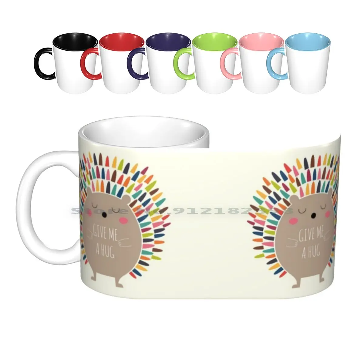 Give Me A Hug Ceramic Mugs Coffee Cups Milk Tea Mug Hedgehog Animals Hug Beautiful Colorful Flower Cute Love Kids Rainbow
Give Me A Hug Ceramic Mugs Coffee Cups Milk Tea Mug Hedgehog Animals Hug Beautiful Colorful Flower Cute Love Kids Rainbow