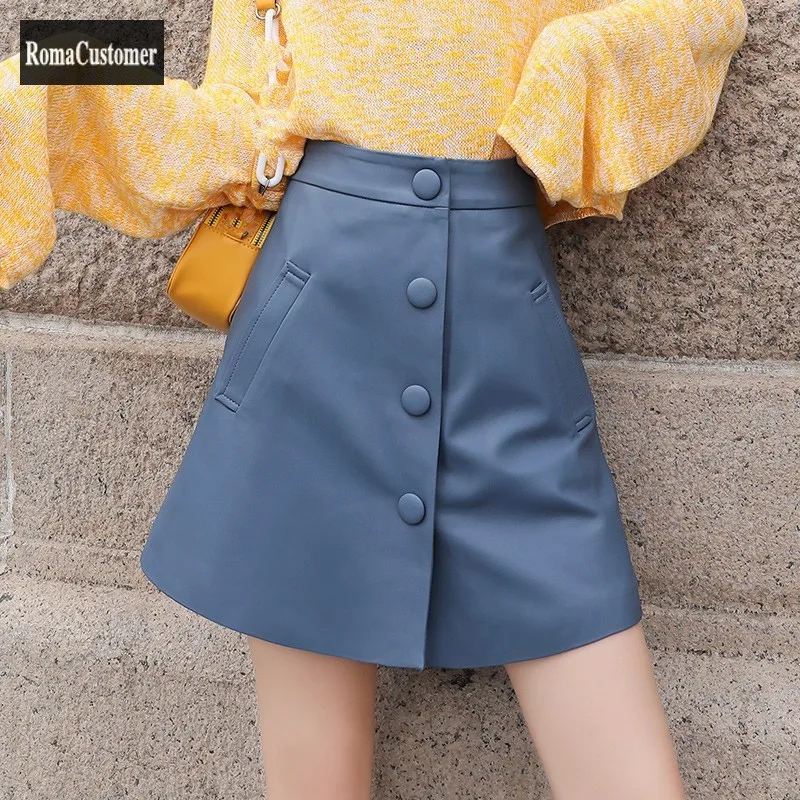 Fashion New Korean A-Line Leather Skirt Womens High Waist Sheepskin Genuine Leather Female Elegant Skirt 2021 Autumn New
Fashion New Korean A-Line Leather Skirt Womens High Waist Sheepskin Genuine Leather Female Elegant Skirt 2021 Autumn New