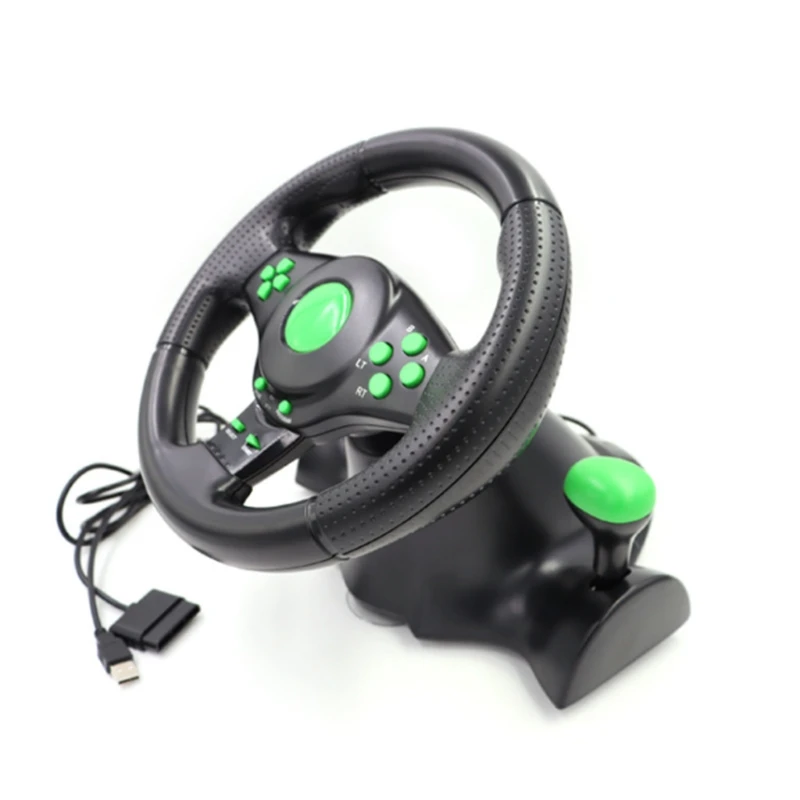 4 in 1 Gaming Steering Wheel with Pedals 180 Degree Rotation Vibration USB Car Steering Wheel Compatible with
4 in 1 Gaming Steering Wheel with Pedals 180 Degree Rotation Vibration USB Car Steering Wheel Compatible with