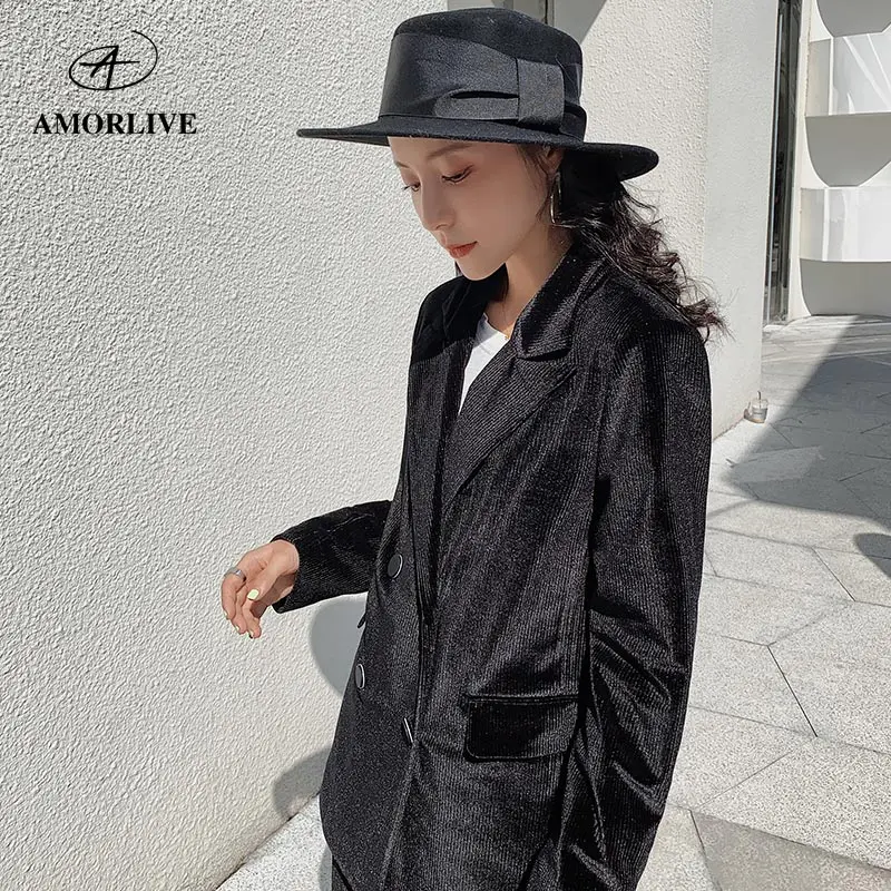 AMOR LIVE Gold Black Velvet Elegant Pant Suit For Women Office Lady Business Suits Formal Work Wear Office Uniform Styles 2019
AMOR LIVE Gold Black Velvet Elegant Pant Suit For Women Office Lady Business Suits Formal Work Wear Office Uniform Styles 2019