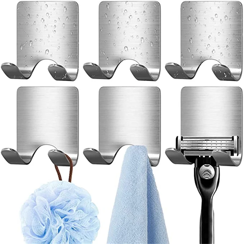1PC Stainless Steel Anti-rust Rack Bathroom Shaver Rack Wall Sticker Waterproof Mobile Phone Storage Hook Bathroom Storage Hook
1PC Stainless Steel Anti-rust Rack Bathroom Shaver Rack Wall Sticker Waterproof Mobile Phone Storage Hook Bathroom Storage Hook