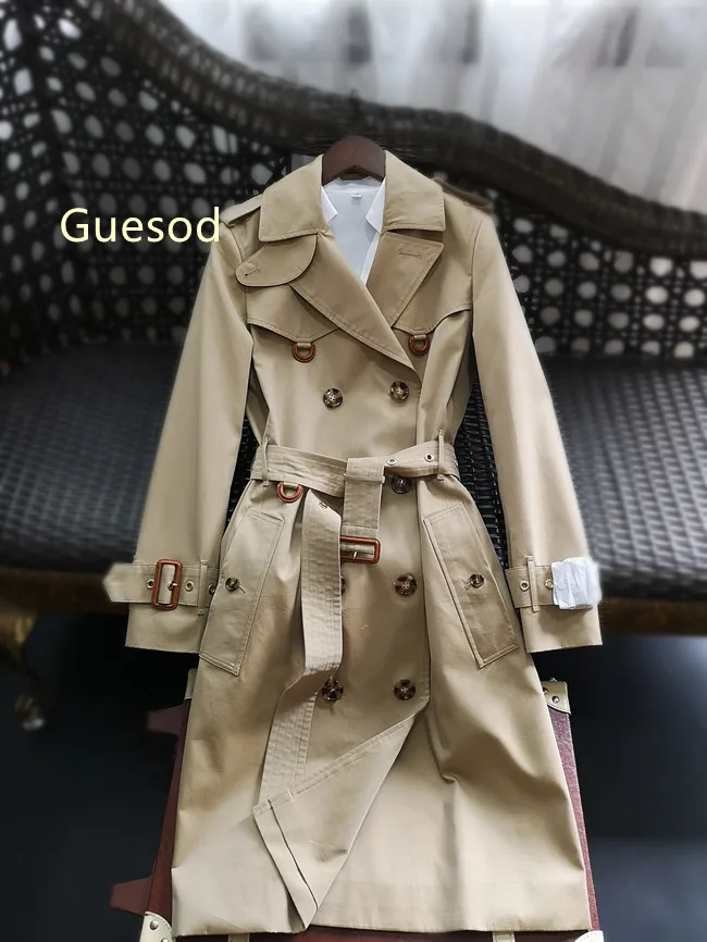 Women Cotton Trench Coat 2019 Autumn Winter New Arrival 100% Cotton Waterproof Trench Double Breasted British Guesod
Women Cotton Trench Coat 2019 Autumn Winter New Arrival 100% Cotton Waterproof Trench Double Breasted British Guesod