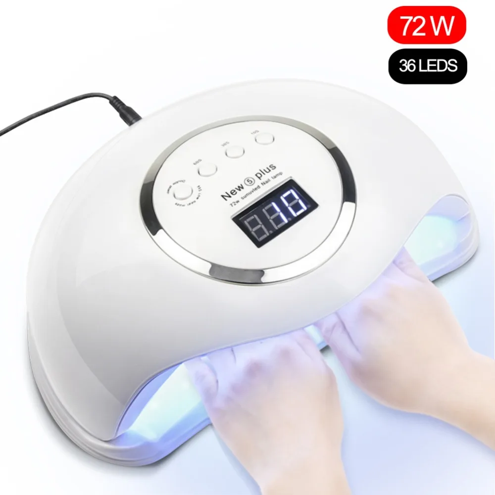 72W Two-Handed UV Nail Dryer Gel Lamp Nail Art Tool With Countdown LCD Display Touch Switch Curing Nail Polish Equipment
72W Two-Handed UV Nail Dryer Gel Lamp Nail Art Tool With Countdown LCD Display Touch Switch Curing Nail Polish Equipment