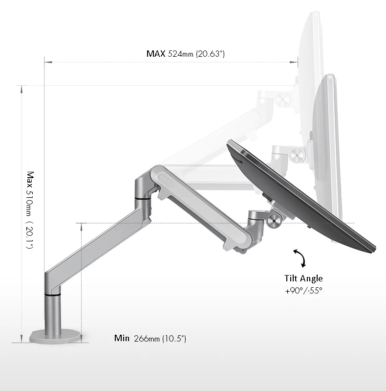 OZ-1 Aluminum Height Adjustable 17-32 inch LCD LED Monitor Holder Desk Stand Flexi Gas Strut Monitor Mount Bracket
OZ-1 Aluminum Height Adjustable 17-32 inch LCD LED Monitor Holder Desk Stand Flexi Gas Strut Monitor Mount Bracket