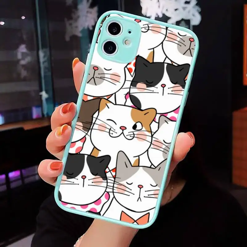cat Lovely AnimalCute Kitten Phone Case Matte Transparent for iPhone 7 8 11 12 s mini pro X XS XR MAX Plus cover funda 
cat Lovely AnimalCute Kitten Phone Case Matte Transparent for iPhone 7 8 11 12 s mini pro X XS XR MAX Plus cover funda