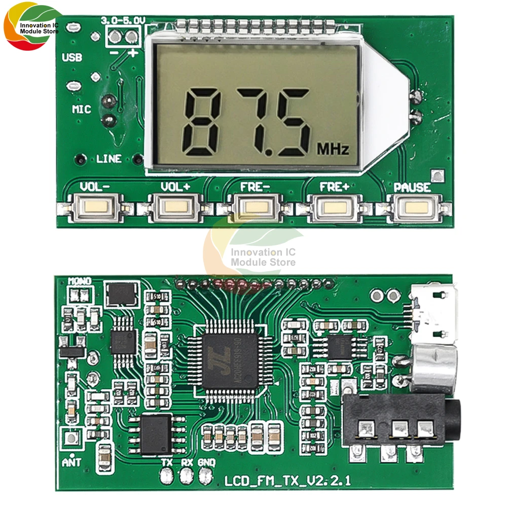 FM Transmitter Module Digital FM Stereo Transmitter Module Wireless Transmitter Board Microphone Module DC3V 5V FM 87.0-108.0MHz
FM Transmitter Module Digital FM Stereo Transmitter Module Wireless Transmitter Board Microphone Module DC3V 5V FM 87.0-108.0MHz