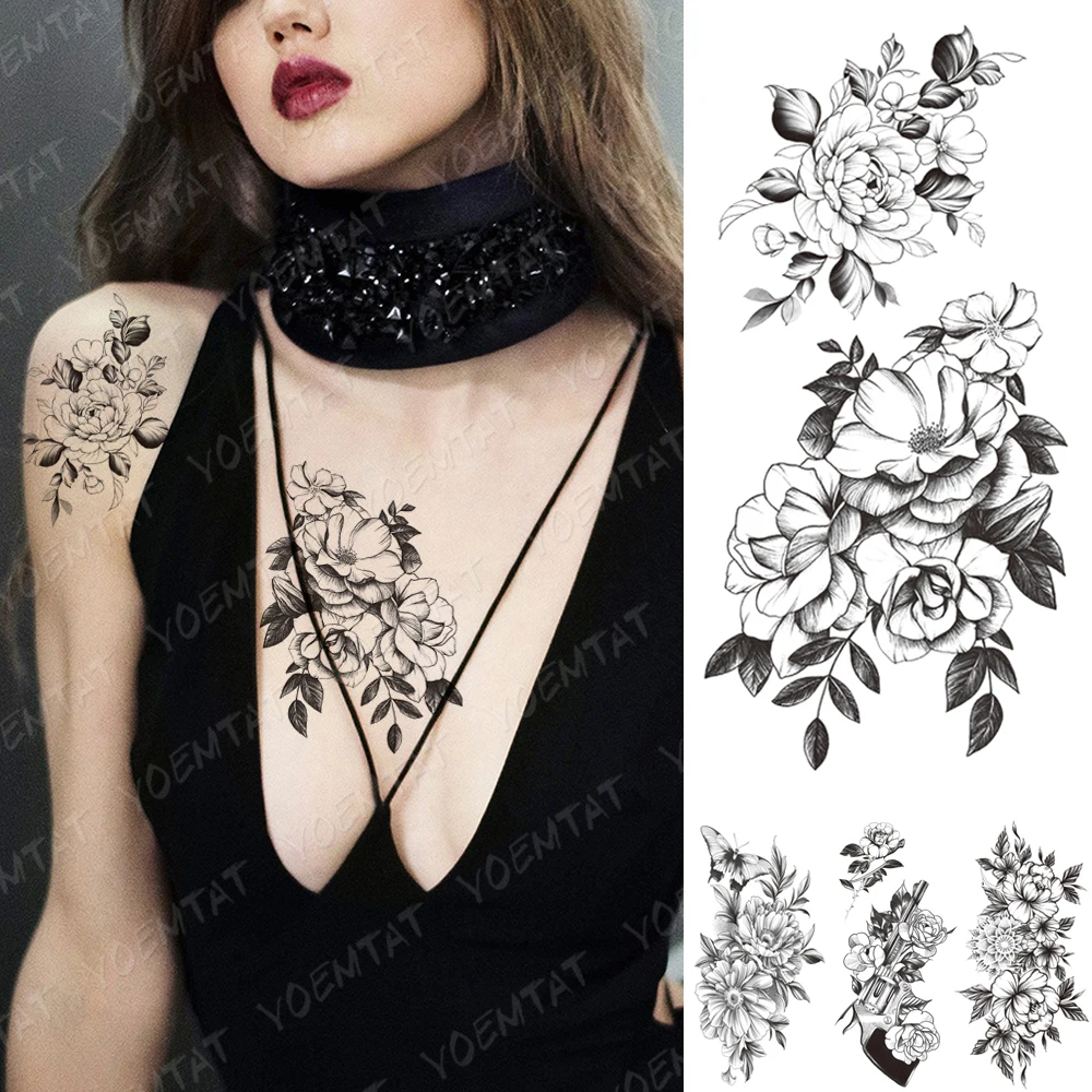 Waterproof Temporary Tattoo Sticker Peony Plum Blossom Flash Tattoos Female Minimalist Sketch Sexy Arm Body Art Fake Tatto Male
Waterproof Temporary Tattoo Sticker Peony Plum Blossom Flash Tattoos Female Minimalist Sketch Sexy Arm Body Art Fake Tatto Male