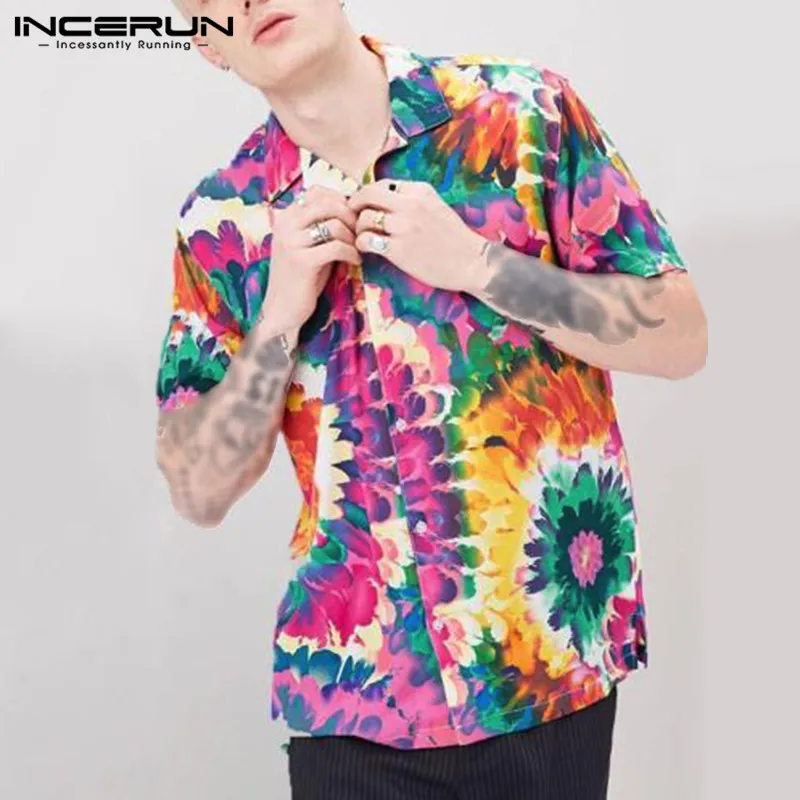 INCERUN 2021 Summer Hawaiian Beach Printed Shirts Men Short Sleeve Lapel Blouse Flower Floral Blouse Man Loose Button Tops S-5XL
INCERUN 2021 Summer Hawaiian Beach Printed Shirts Men Short Sleeve Lapel Blouse Flower Floral Blouse Man Loose Button Tops S-5XL