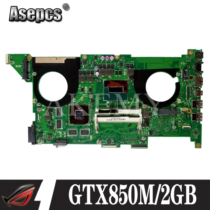 Akemy для For Asus N750JK N750JV N750J i5 4200HQ материнская плата ноутбука GTX850M протестированная 100%
