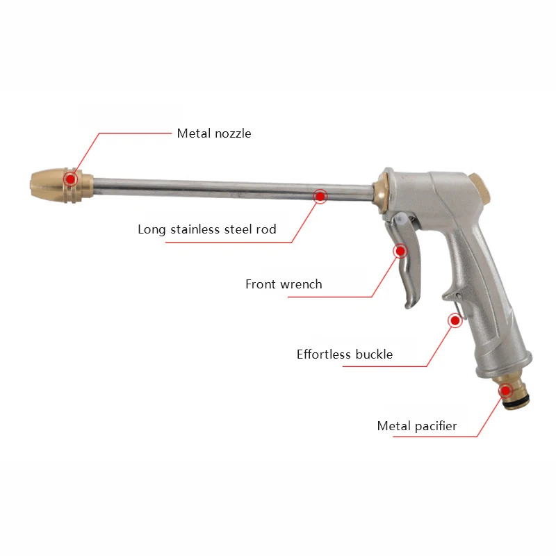 High Pressure Water Gun Metal Water Gun Metal Brass Nozzle Car Washer Spray Car Washing Tools Garden Water Jet Pressure Washer
High Pressure Water Gun Metal Water Gun Metal Brass Nozzle Car Washer Spray Car Washing Tools Garden Water Jet Pressure Washer