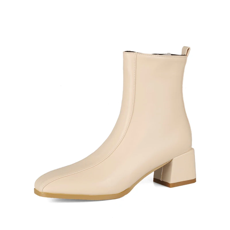 ANNYMOLI High Heel Ankle Boots Woman Boots Square Toe Short Boots Zip Thick Heel Female Shoes Autumn Beige Brown Large Size 46
ANNYMOLI High Heel Ankle Boots Woman Boots Square Toe Short Boots Zip Thick Heel Female Shoes Autumn Beige Brown Large Size 46