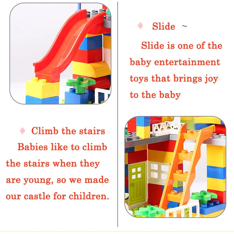 Classic Big Size Building Blocks House Roof Big Particle Assembly Compatible Brand Blocks Plastic Castle DIY Bricks Gift
Classic Big Size Building Blocks House Roof Big Particle Assembly Compatible Brand Blocks Plastic Castle DIY Bricks Gift