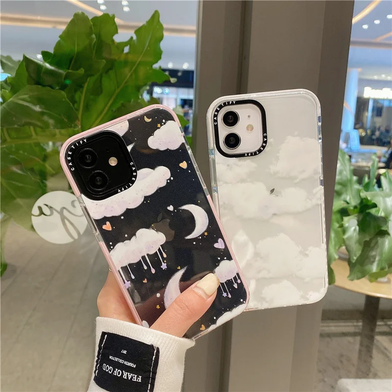 Cartoon White Clouds Shockproof Phone Case For iPhone 12 Mini 11 Pro Max Mini 7 8 Plus X XR XS SE2020 Transparent TPU Back Cover 
Cartoon White Clouds Shockproof Phone Case For iPhone 12 Mini 11 Pro Max Mini 7 8 Plus X XR XS SE2020 Transparent TPU Back Cover