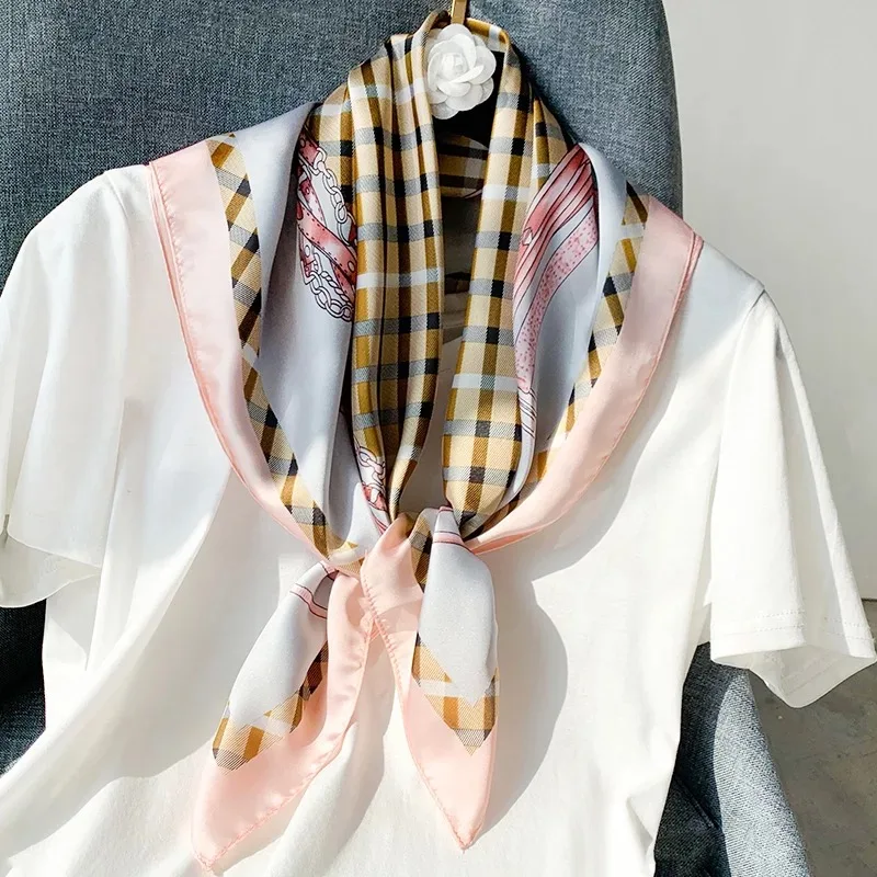 2021 Fashion Kerchief Silk Satin Neck Scarf For Women Print Hijab Scarfs Female 70*70cm Square Shawls and Wraps Scarves For Lady
2021 Fashion Kerchief Silk Satin Neck Scarf For Women Print Hijab Scarfs Female 70*70cm Square Shawls and Wraps Scarves For Lady
