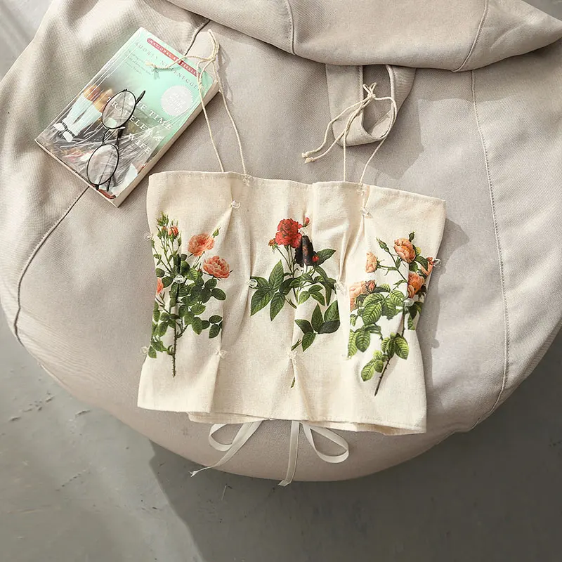 2022 flower printing chinese traditional short vest women girls top fancy cotton linen flower sleeveless vintage style clothes
2022 flower printing chinese traditional short vest women girls top fancy cotton linen flower sleeveless vintage style clothes
